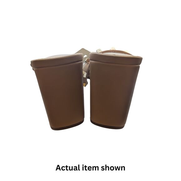 👠 The Drop 8.5 Avery Square Toe Two Strap Studded High Heel NWT - Picture 4 of 5